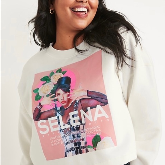 NWT Old Navy oversized cropped sweatshirt - Picture 2 of 3